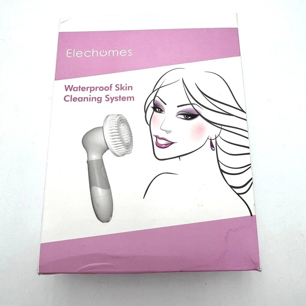 ELECHOMES NEW EB101 Waterproof Skin Cleaning System‎ Facial Brush 4 Applicators
